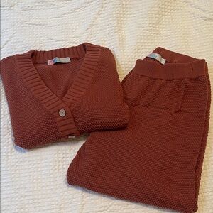 Free People Beach Hailee Cardi Set Rust